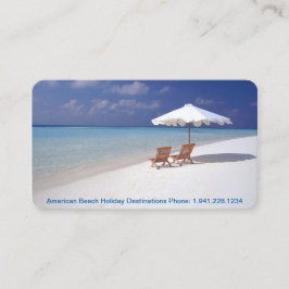 Cartão de visita um viagem de 16 feriados