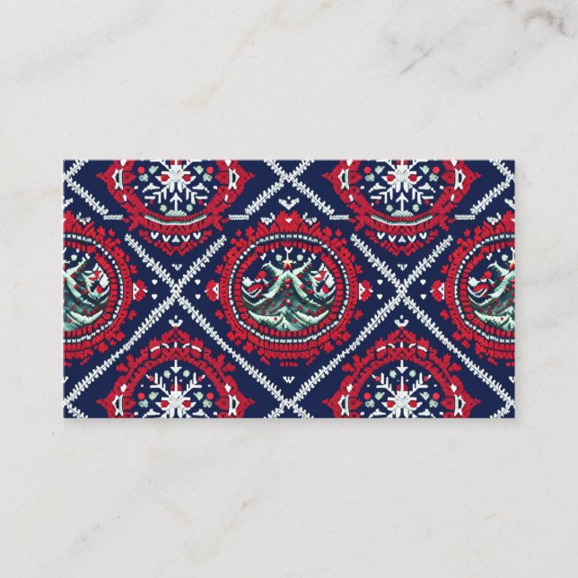 Cartão De Visita Uma atmosfera romântica numa casa quente num inver (Frente)