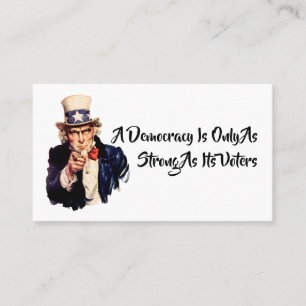 Cartão De Visita Uma democracia é somente tão forte quanto seus
