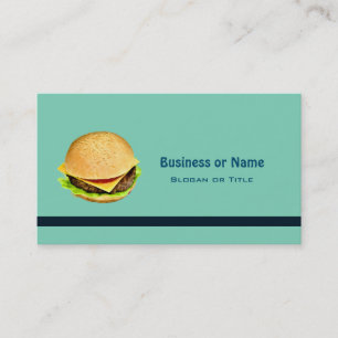 Cartão De Visita Uma grande foto de cheeseburger