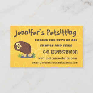 Cartão De Visita Uma ilustração curiosa e engraçada de desenho anim