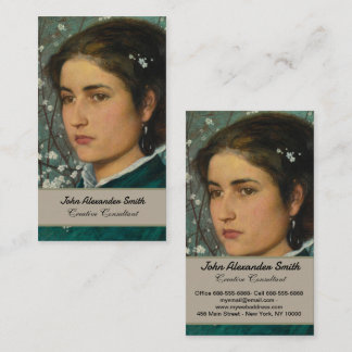 Cartão De Visita Uma Jovem Beleza por Edward Robert Hughes