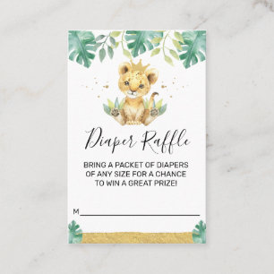 Cartão De Visita Uma pequena Fralda de Chá de fraldas de Leão Rei
