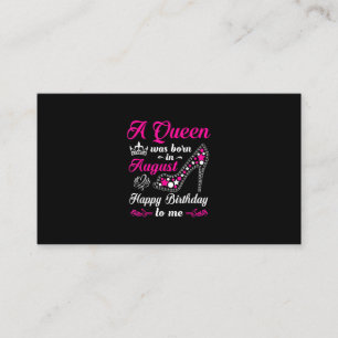 Cartão De Visita Uma Rainha Foi Nascer Em Agosto, Mulheres De Anive