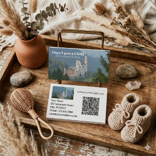 Cartão De Visita Uma Vez Em Um Código QR De Boutique Baby Baby