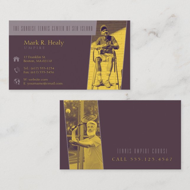 Cartão De Visita Umpire | TÊNIS (Frente/Verso)