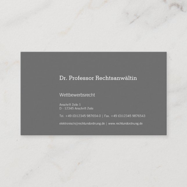 Cartão De Visita Understatement máximas (Frente)