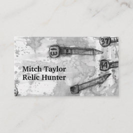 Cartão De Visita Unhas de Data da Estrada de Ferro Quadrada Relic D