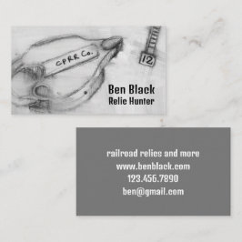 Cartão De Visita Unhas de Data de Bloqueio Relic Railroad de Detecç