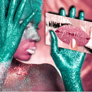 Cartão De Visita Unhas De Rosa De Arranque Do Artista De Comutaçã