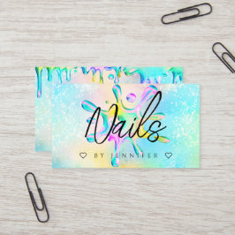 Cartão De Visita Unhas Holográficas Glitter Poloneses Splash Drives