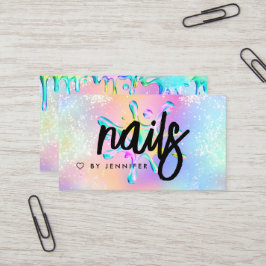 Cartão De Visita Unhas Holográficas Glitter Poloneses Splash Drives