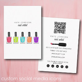 Cartão De Visita Unhas Manicure Pedicure Beleza Artista de Unhas Mo