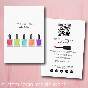 Cartão De Visita Unhas Manicure Pedicure Beleza Artista de Unhas Mo