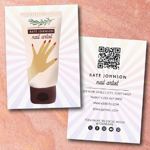 Cartão De Visita Unhas Manicure Pedicure Beleza Artista de Unhas Ún