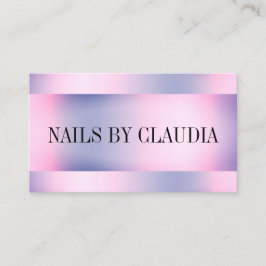 Cartão De Visita Unhas na moda holográficas rosa de ouro Elegante