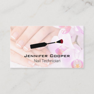 Cartão De Visita Unhas pintadas  Manicure  Pincel de unha