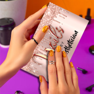 Cartão De Visita Unhas Studio Artist Drivers Glitter Rosa Nail Care