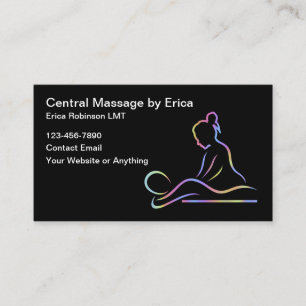 Cartão De Visita Única Terapia de Massagem Licenciada