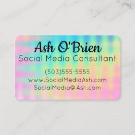 Cartão de visita único e colorido