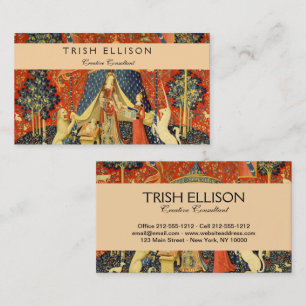 Cartão De Visita Unicorn Tapestries Lady Legend Medieval