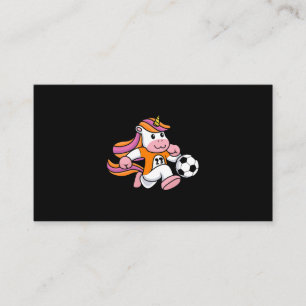 Cartão De Visita Unicórnio jogando futebol jogador de bola Roupa Qu