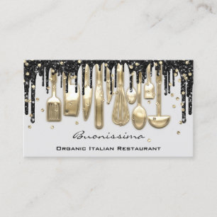 Cartão De Visita Unidade de cozinha de chef QRCode Faca de logotipo