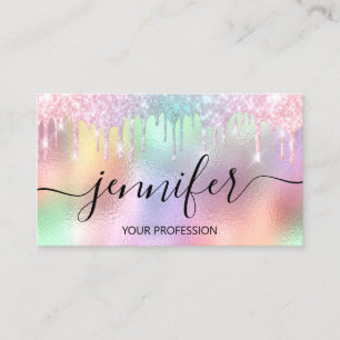 Cartão De Visita Unidades Holográficas de Unhas de Lash de Makeup