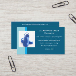 Cartão De Visita Uniforme de Clogs Médicos Azul