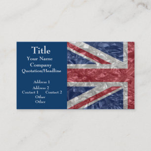 Cartão De Visita Union Jack - enrugado