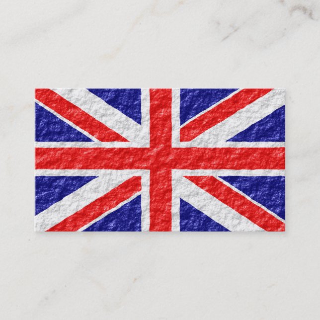 Cartão De Visita Union Jack Flag Design (Frente)