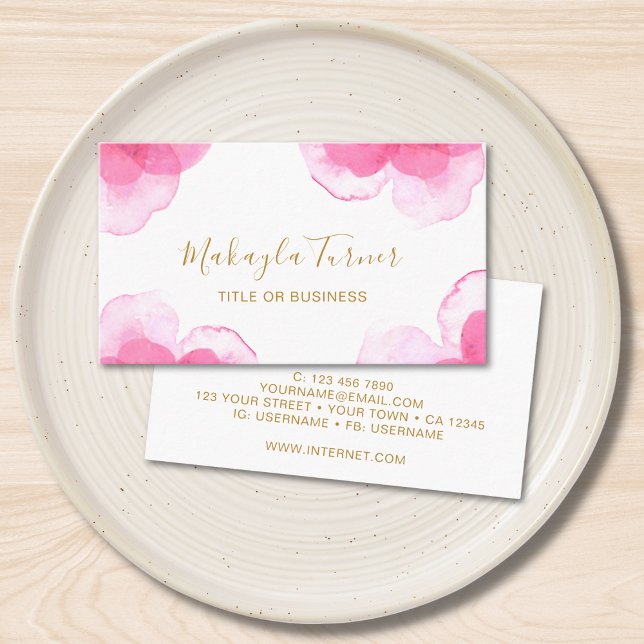 Cartão De Visita Unique Watercolor  (Criador carregado)
