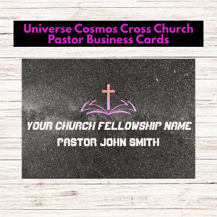 Cartão De Visita Universo Cosmos Sua Igreja Cristã 