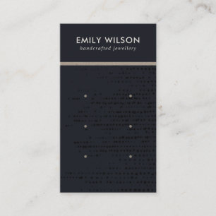 CARTÃO DE VISITA URBAN BLACK KRAFT DOTS 3 STUD EARRING DISPLAD CARD