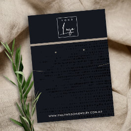 Cartão De Visita URBAN BLACK KRAFT DOTS NECKLACE EARRDisplay