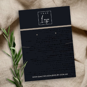 Cartão De Visita URBAN BLACK KRAFT DOTS NECKLACE EARRDisplay