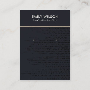 CARTÃO DE VISITA URBAN BLACK KRAFT DOTS STUD EARRING DISPLAD CARD