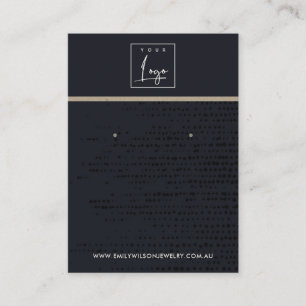 CARTÃO DE VISITA URBAN BLACK KRAFT DOTS STUD EARRING DISPLAY CARD
