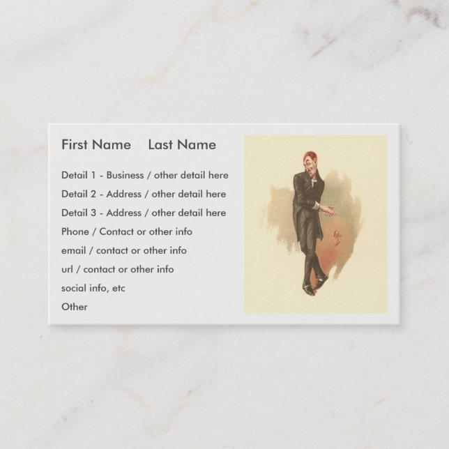 Cartão De Visita Uriah Heep por Kyd do David Copperfield, de Dicken (Frente)