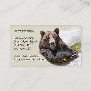 Cartão De Visita Urso de sorriso