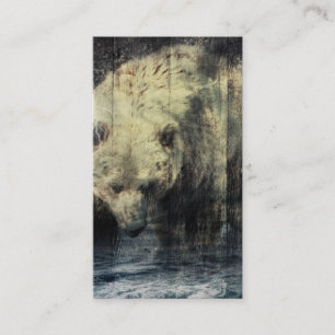 Cartão De Visita Urso de urso ocidental primitivo da floresta do