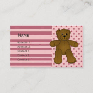 Cartão De Visita Urso-peludo-marrom-bonito
