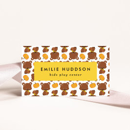 Cartão De Visita Ursos Bonitos, Kids Play Center, Centro de Ativida