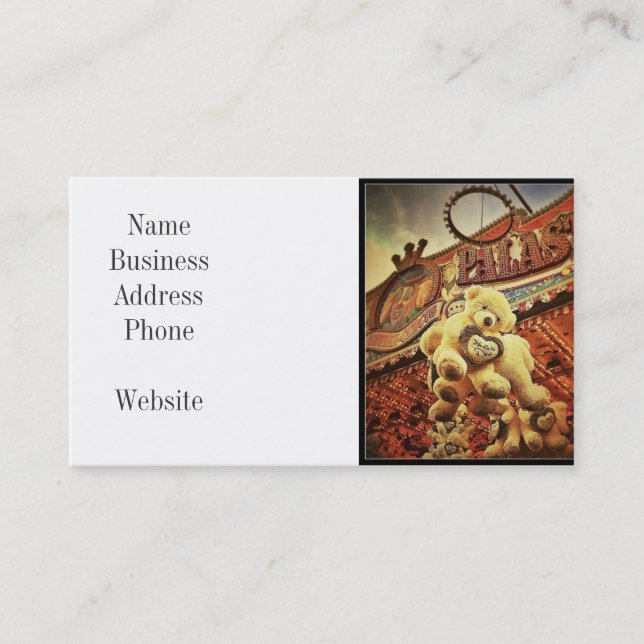 Cartão De Visita Ursos de Teddy Bonitos no Carnaval (Frente)