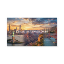 USA Travel & Emergency Info Business Card - Person