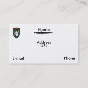 Cartão De Visita USASOC 1ruas especiais ops veteranos SOCOM patch v