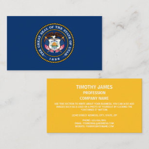 Cartão De Visita Utahn Seal de Utah
