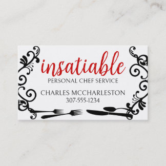 Cartão De Visita utensílios alimentares decorativos para catering c