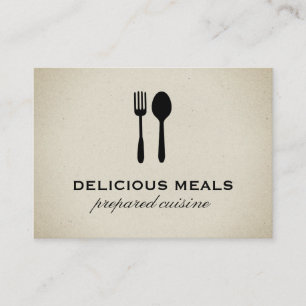 Cartão De Visita Utensílios comida