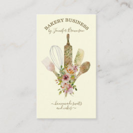 Cartão De Visita Utensílios cozinheiros Gato de cozinha baunilha